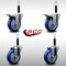 Service Caster 4'' SS Blue Poly Swivel 3/4'' Expanding Stem Caster Set 2 Total Lock Brakes, 4PK SCC-SSEXTTL20S414-PPUB-BLUE-2-S-2-34 - alternate 3